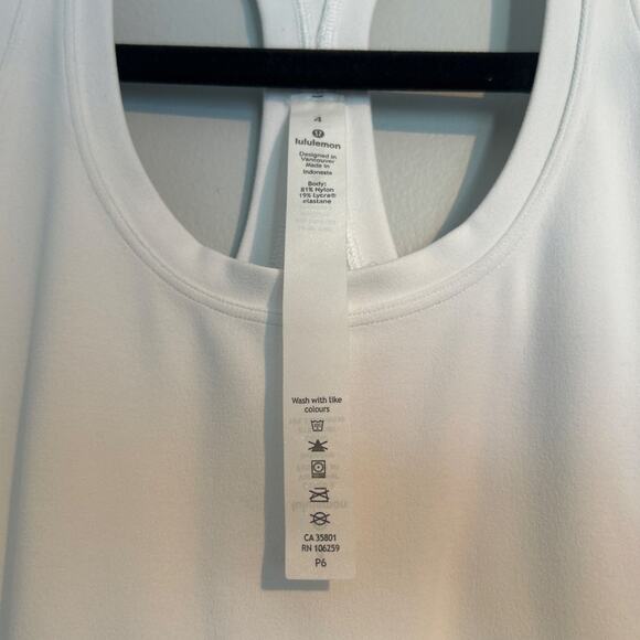 Lululemon Racerback Tank Top – White, Women’s Size 4 - Picture 3 of 7